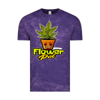 Cloud Purple flower pot funny weed Vintage Tee - artisFamous