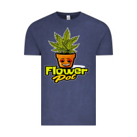 Vintage Denim flower pot funny weed Vintage Tee - artisFamous