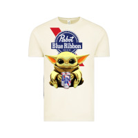 Vintage Arctic Baby Yoda Hugs Pabst Blue Ribbon Beer Vintage Tee - artisFamous