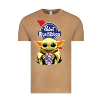 Vintage Camel Baby Yoda Hugs Pabst Blue Ribbon Beer Vintage Tee - artisFamous