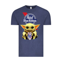 Baby Yoda Hugs Pabst Blue Ribbon Beer Vintage Tee | Teevron