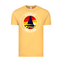 Vintage Mustard dingle ireland vintage sailboat 70s retro sunset Vintage Tee - artisFamous