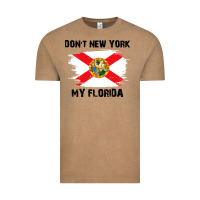 Vintage Coffee don't new york my florida t shirt flag Vintage Tee - artisFamous