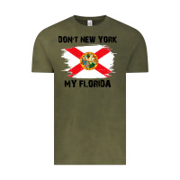 Vintage Olive don't new york my florida t shirt flag Vintage Tee - artisFamous