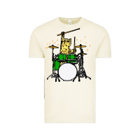 Vintage Arctic drummer cat music lover musician playing the drums Vintage Tee - artisFamous