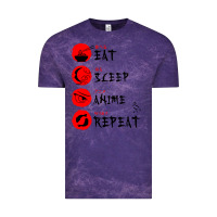 Cloud Purple eat sleep anime repeat japanese Vintage Tee - artisFamous