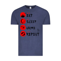 Vintage Denim eat sleep anime repeat japanese Vintage Tee - artisFamous