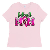 Football Mom Breast Cancer Ladies Tee | Teevron