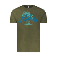 Vintage Olive hawaii aloha art Vintage Tee - artisFamous