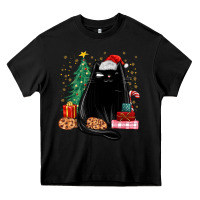 Black christmas black cat Heavy Core Tee - MaliasSmallBusiness