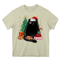 Christmas Black Cat Heavy Core Tee | Teevron