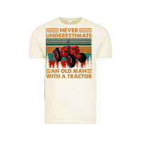 Vintage Arctic never underestimate an old man with a tractor retro vintage Vintage Tee - artisFamous