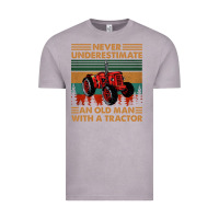 Vintage Zinc never underestimate an old man with a tractor retro vintage Vintage Tee - artisFamous
