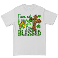 Dove Grey I Am Not Lucky I Am Blessed St. Patricks Premium Tee - BundleAndBundleShop