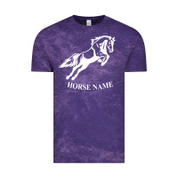 Cloud Purple Personalised Horse Printed Equestrian Riding Cob Jumping Rider Horse Vintage Tee - artisFamous