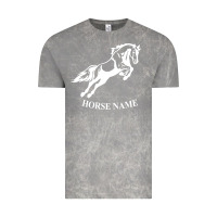 Cloud Rock Personalised Horse Printed Equestrian Riding Cob Jumping Rider Horse Vintage Tee - artisFamous