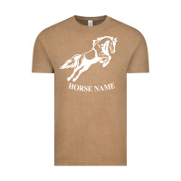 Vintage Coffee Personalised Horse Printed Equestrian Riding Cob Jumping Rider Horse Vintage Tee - artisFamous