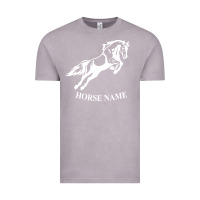 Vintage Zinc Personalised Horse Printed Equestrian Riding Cob Jumping Rider Horse Vintage Tee - artisFamous