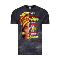 Cloud Black black history month shirt african woman afro i am the storm t shirt Vintage Tee - artisFamous