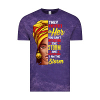 Cloud Purple black history month shirt african woman afro i am the storm t shirt Vintage Tee - artisFamous
