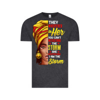 Vintage Black black history month shirt african woman afro i am the storm t shirt Vintage Tee - artisFamous