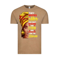 Vintage Coffee black history month shirt african woman afro i am the storm t shirt Vintage Tee - artisFamous