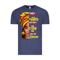 Vintage Denim black history month shirt african woman afro i am the storm t shirt Vintage Tee - artisFamous