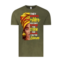 Vintage Olive black history month shirt african woman afro i am the storm t shirt Vintage Tee - artisFamous