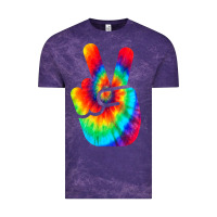 Cloud Purple cool peace hand tie dye t shirt for boys and girls Vintage Tee - artisFamous