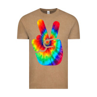 Vintage Coffee cool peace hand tie dye t shirt for boys and girls Vintage Tee - artisFamous
