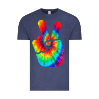 Vintage Denim cool peace hand tie dye t shirt for boys and girls Vintage Tee - artisFamous