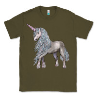 Army Green Unicorn Classic Tee - LillyAllenDesigns