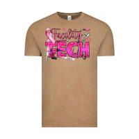 Vintage Coffee Breast Cancer Facility Tech Vintage Tee - texasbilliewilder