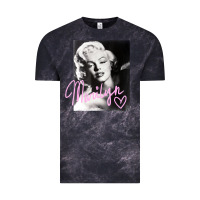 Cloud Black monroe black and white pink handwriting t shirt Vintage Tee - artisFamous