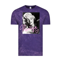 Cloud Purple monroe black and white pink handwriting t shirt Vintage Tee - artisFamous