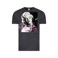 Vintage Black monroe black and white pink handwriting t shirt Vintage Tee - artisFamous