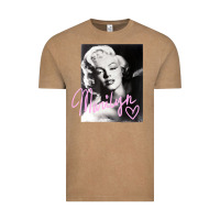 Vintage Coffee monroe black and white pink handwriting t shirt Vintage Tee - artisFamous
