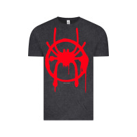 Vintage Black spiderverse miles symbol tag t shirt Vintage Tee - artisFamous