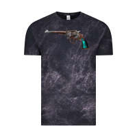 Cloud Black Revolver Handgun Vintage Tee - artisFamous