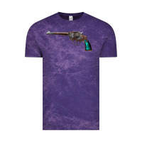 Cloud Purple Revolver Handgun Vintage Tee - artisFamous