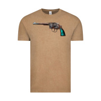 Vintage Coffee Revolver Handgun Vintage Tee - artisFamous