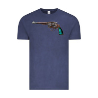 Vintage Denim Revolver Handgun Vintage Tee - artisFamous