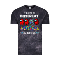 Cloud Black a.mong us it's o.kay to be different autism awareness t shirt Vintage Tee - artisFamous