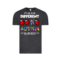 Vintage Black a.mong us it's o.kay to be different autism awareness t shirt Vintage Tee - artisFamous