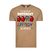 Vintage Coffee a.mong us it's o.kay to be different autism awareness t shirt Vintage Tee - artisFamous