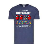 Vintage Denim a.mong us it's o.kay to be different autism awareness t shirt Vintage Tee - artisFamous