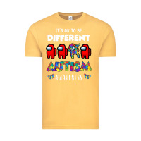 Vintage Mustard a.mong us it's o.kay to be different autism awareness t shirt Vintage Tee - artisFamous