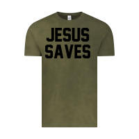 Vintage Olive jesus saves christian faith trust in god lord christ Vintage Tee - artisFamous