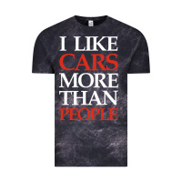 Cloud Black I LIKE CARS MORE THAN PEOPLE Vintage Tee - artisFamous
