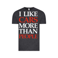 Vintage Black I LIKE CARS MORE THAN PEOPLE Vintage Tee - artisFamous